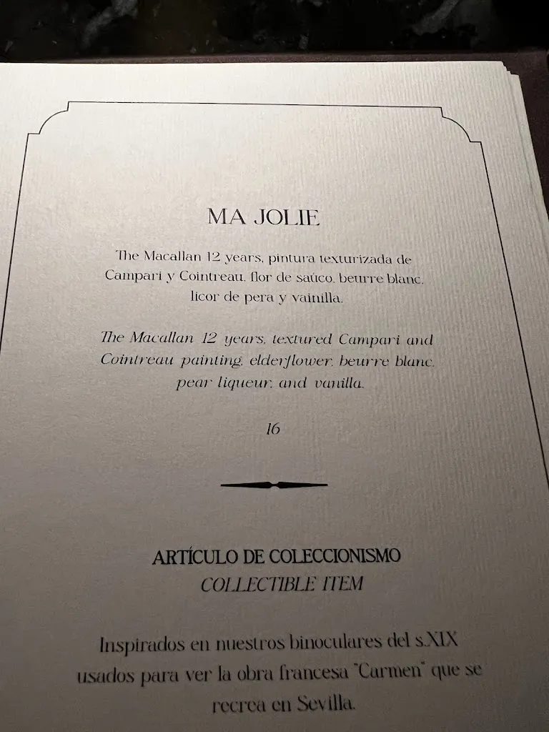 Menu_El Coleccionista. Cocktails & Other Arts_Lena_image_2