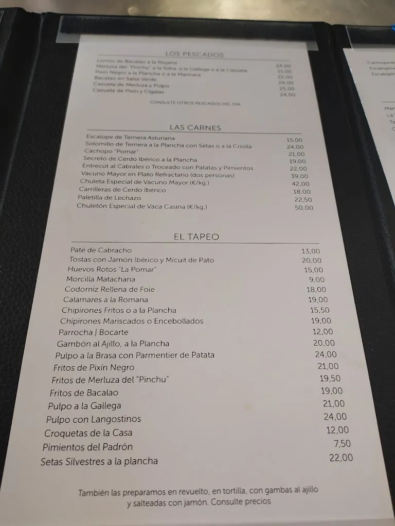 Menu_Restaurante Sidrería La Pomar_Langreo_immagine_4