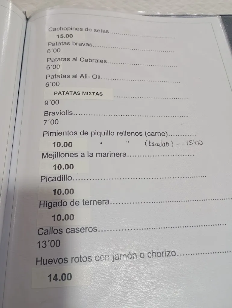 Menu_Bar La Casona_Langreo_image_1