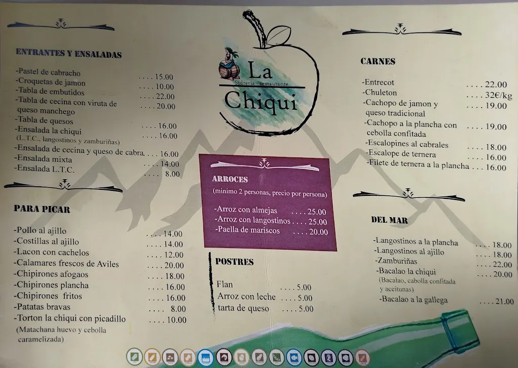 Menu_Sidreria Restaurante la Chiqui_Langreo_immagine_1