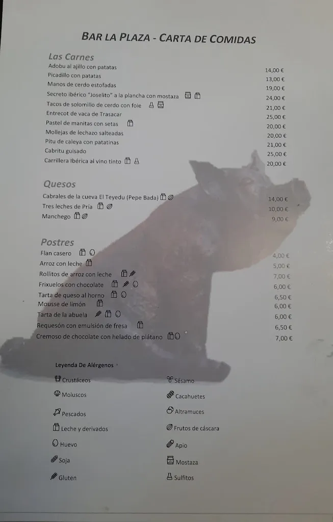 Menu_Bar La Plaza_Noreña_image_4