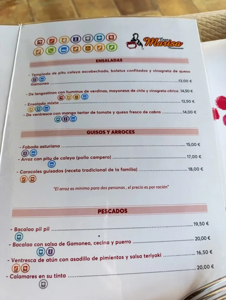 Menu_Casa Marisa Restaurante_Peñamellera Alta_image_3