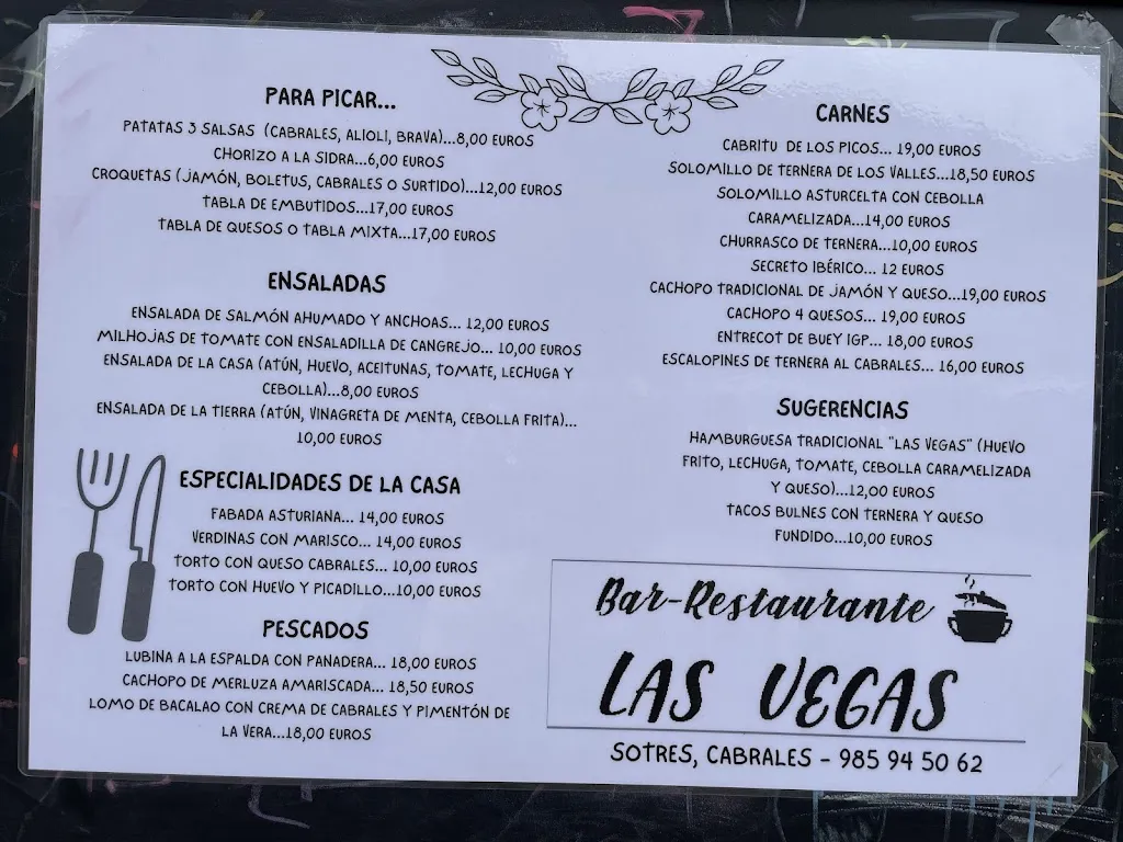 Menu_Bar Las Vegas de Sotres_Peñamellera Alta_image_2