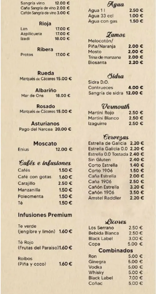 Menu_La Caseria De Santa Marina_Llanes_image_4