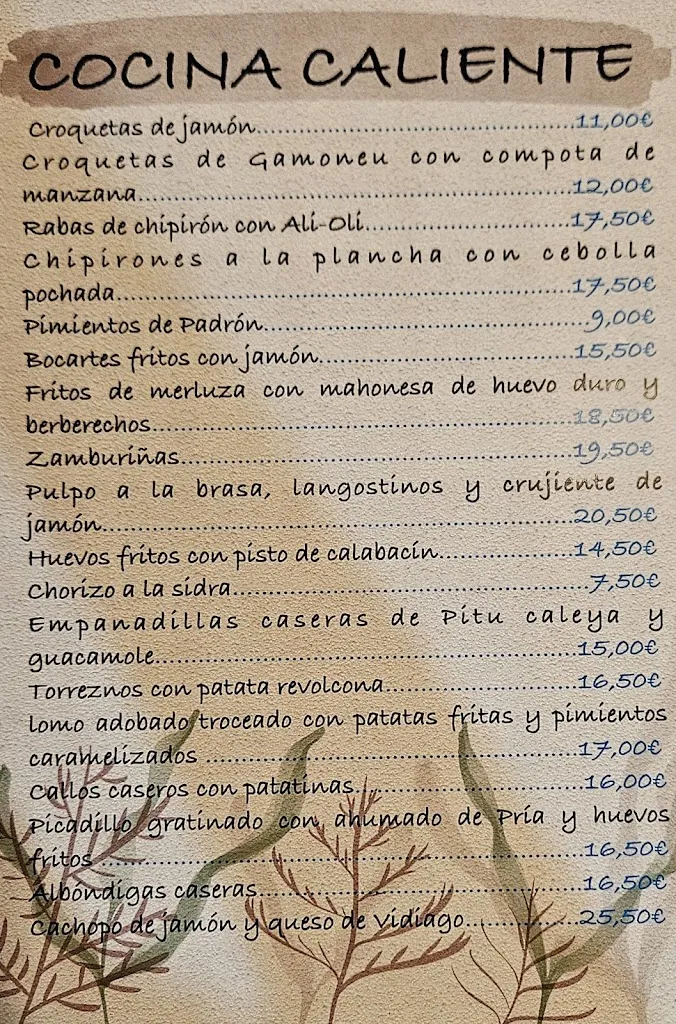 Menu_La Taberna de Javi_Llanes_image_1