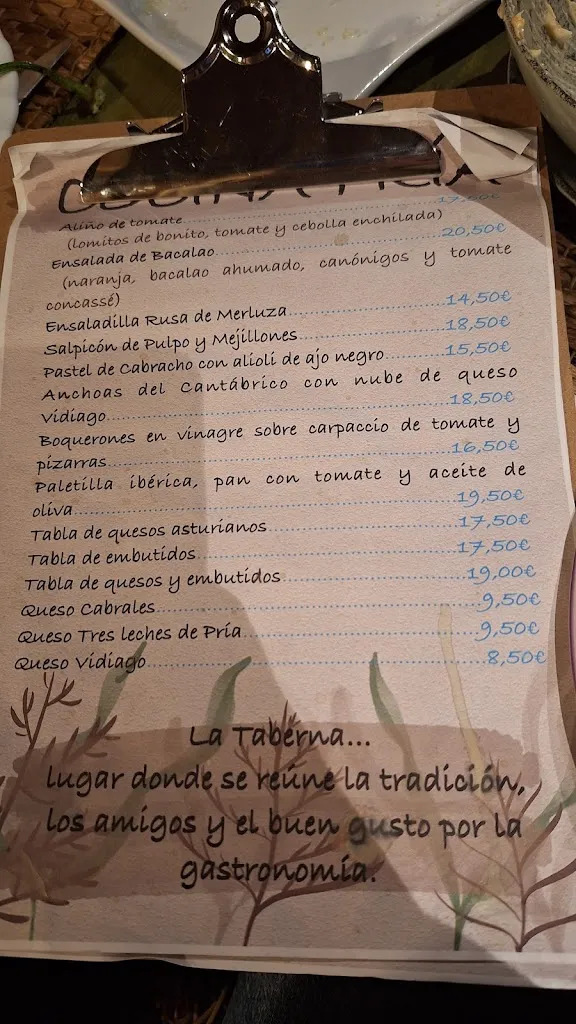 Menu_La Taberna de Javi_Llanes_image_3