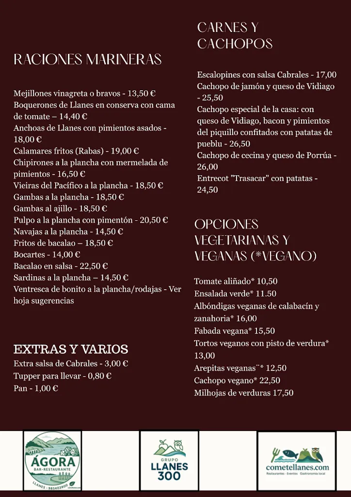 Menu_Bar Restaurante Ágora_Llanes_image_2