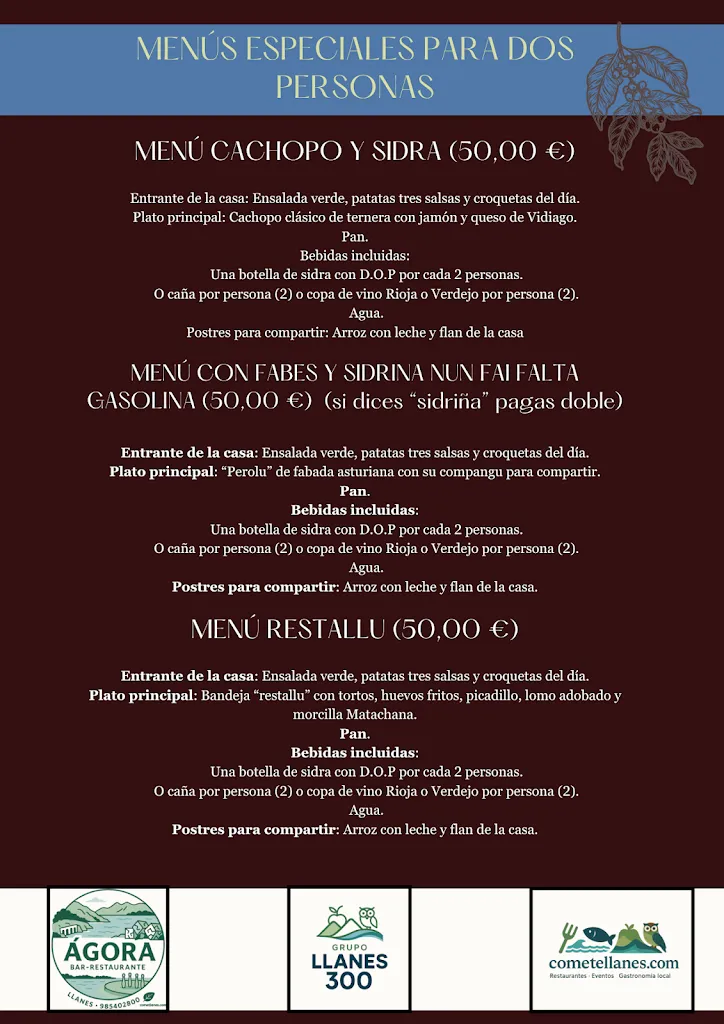 Menu_Bar Restaurante Ágora_Llanes_image_3