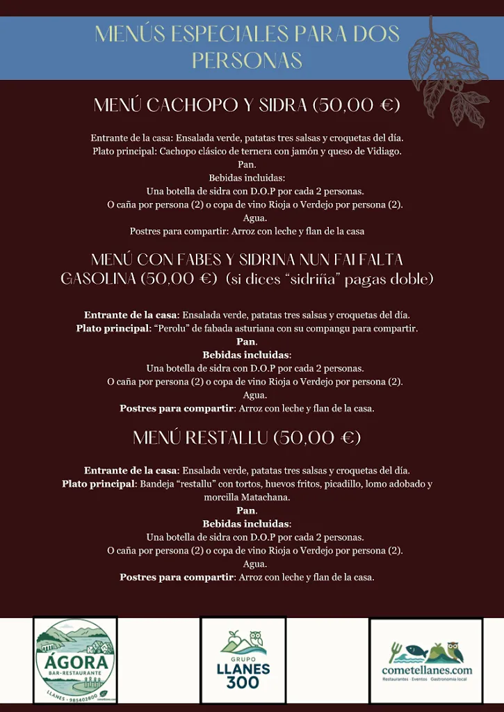 Menu_Bar Restaurante Ágora_Llanes_image_4