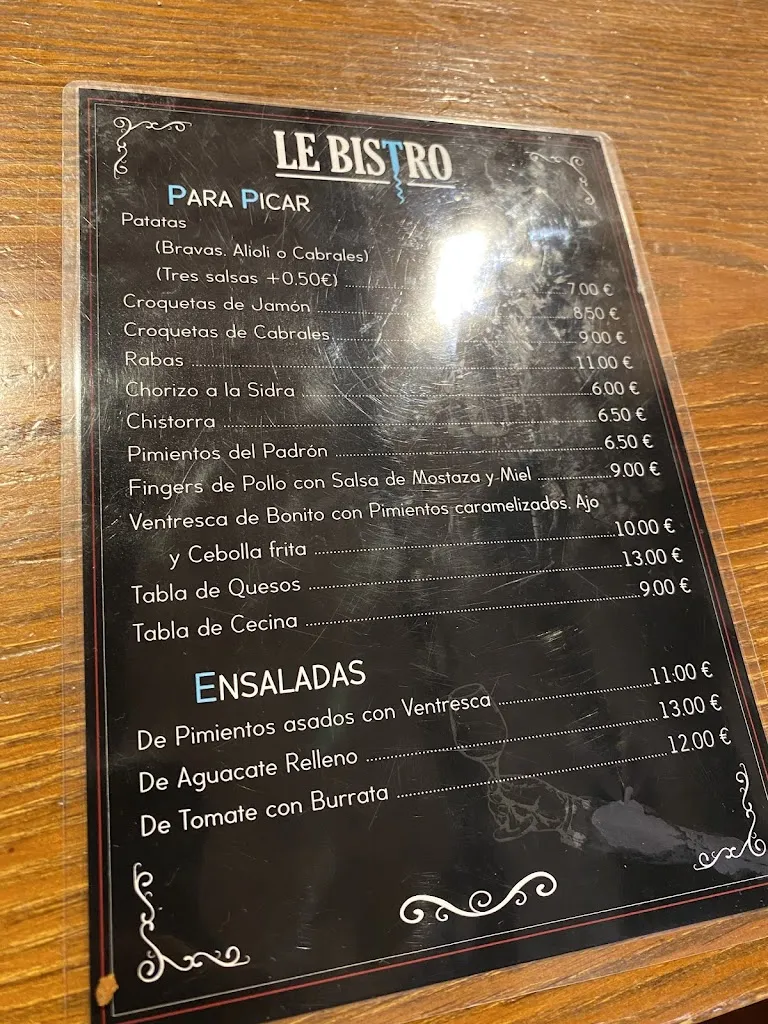 Menu_Le Bistro_Llanes_image_1
