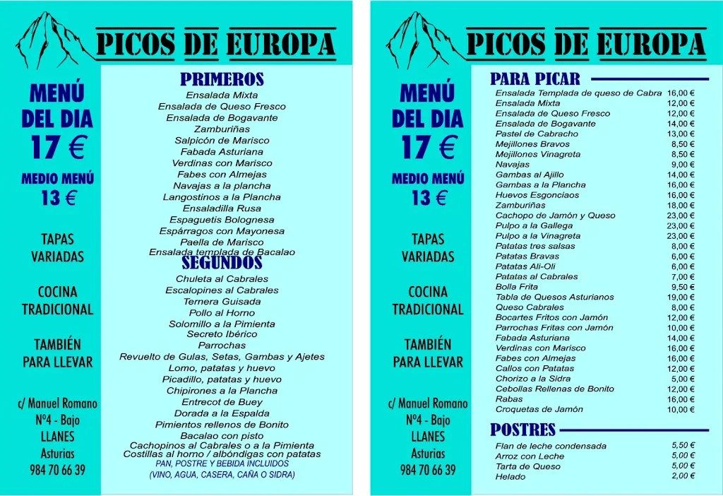 Menu_Bar Picos de Europa_Llanes_image_1