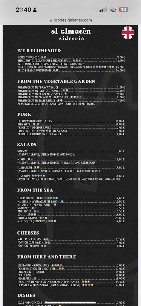 Menu_El Almacén_Llanes_immagine_4