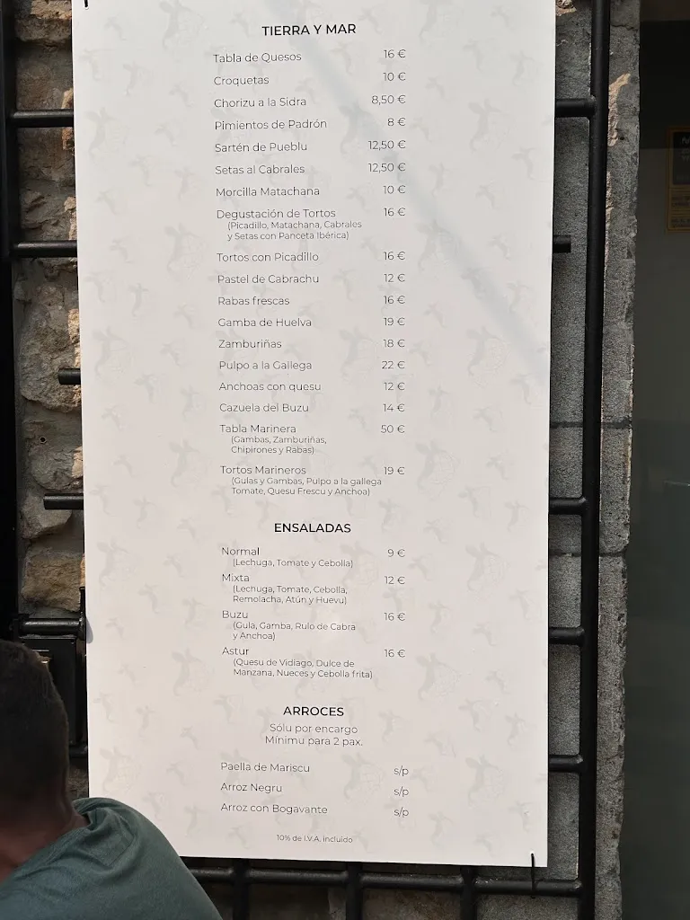 Menu_EL BUZU ASADOR D'ASTURIES_Llanes_image_1