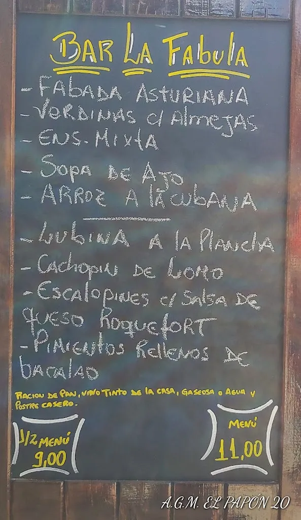 Menu_Bar La Fábula._Peñamellera Baja_image_1
