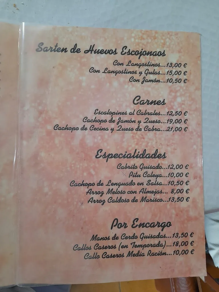 Menü_El Madreñeru_Llanera_Bild_2