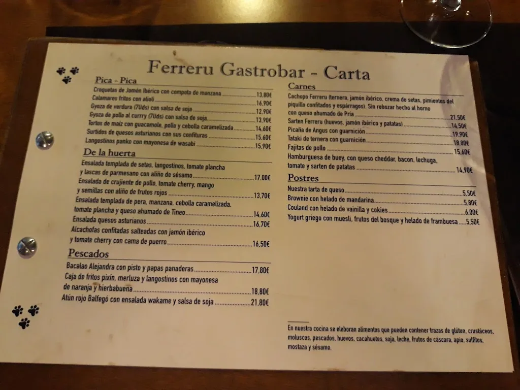 Menu_Ferreru Gastrobar_Llanera_image_2