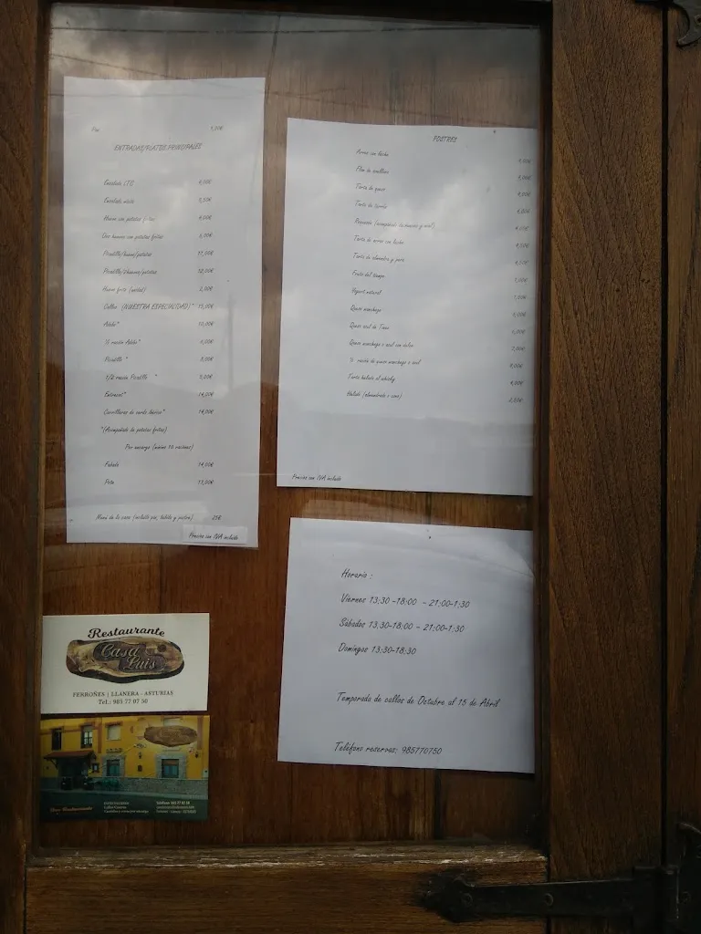 Menu_Ferroñes casa luis_Llanera_image_1