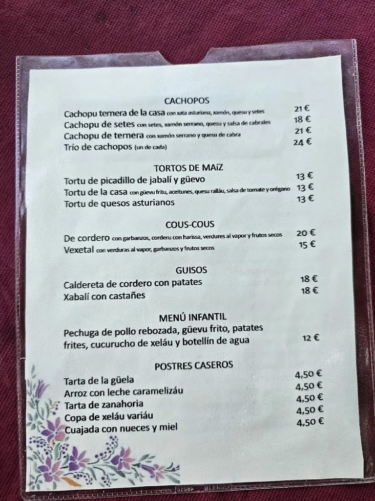 Menu_La casa'l cura_Proaza_image_1