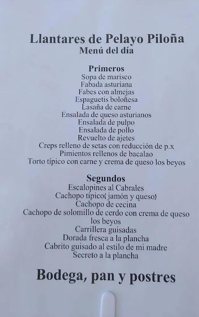 Menu_Llantares de Pelayo piloña_Piloña_image_4
