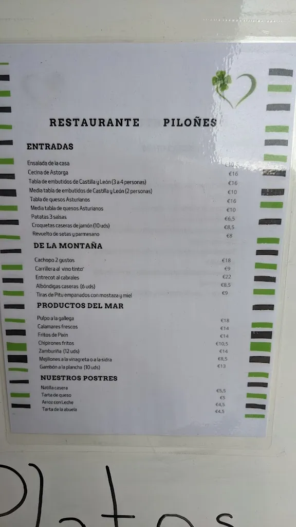 Menu_Meson Restaurante Piloñes_Piloña_image_1