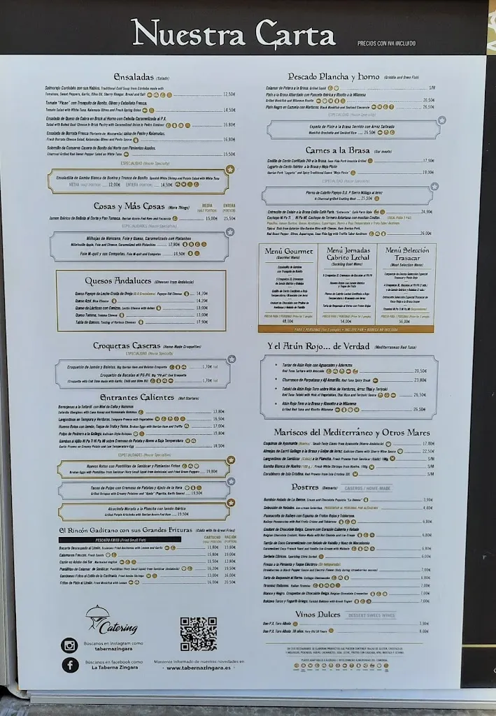 Menu_La Taberna Zíngara_Oviedo_image_2