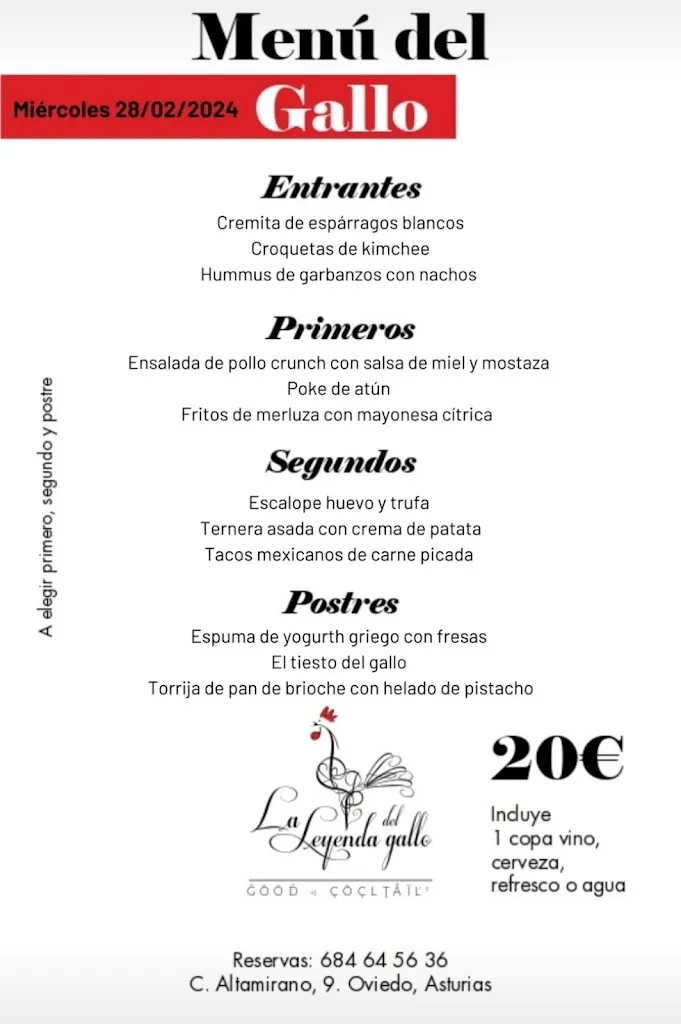 Menu_La Leyenda Del Gallo_Oviedo_image_1