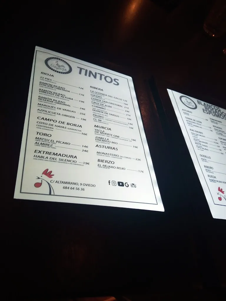 Menu_La Leyenda Del Gallo_Oviedo_image_2