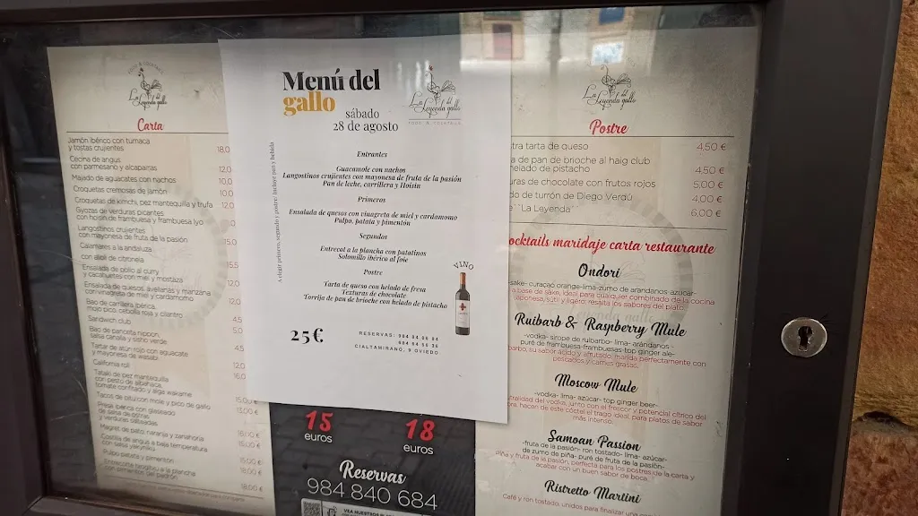 Menu_La Leyenda Del Gallo_Oviedo_image_3