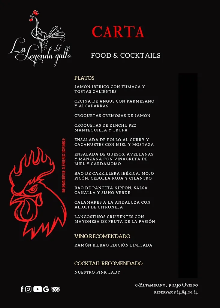 Menu_La Leyenda Del Gallo_Oviedo_image_4