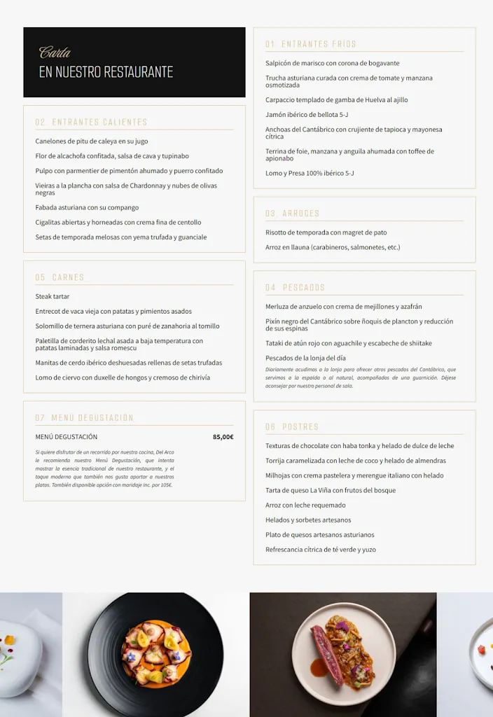 Menu_Restaurante Del Arco - Restaurante en Oviedo_Oviedo_image_1