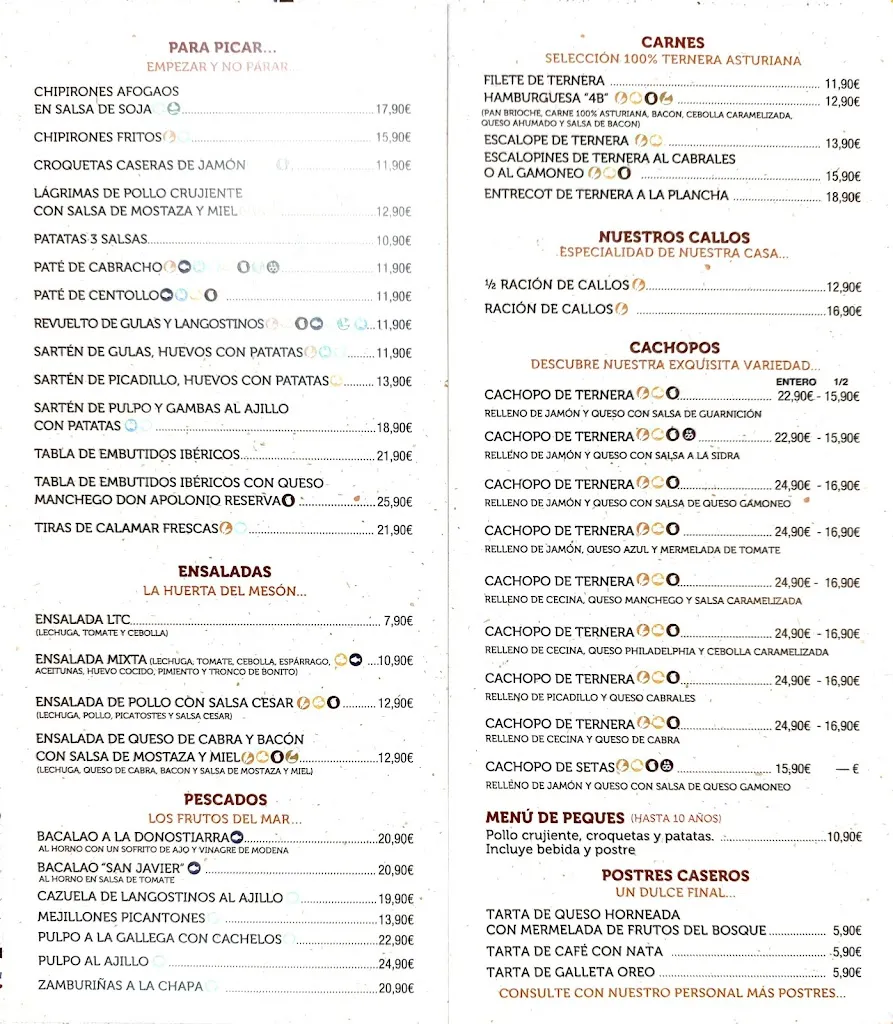 Menu_Mesón Sidrería El Carro_Oviedo_image_1