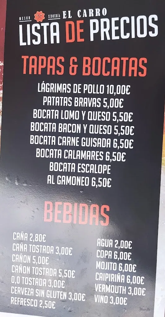 Menu_Mesón Sidrería El Carro_Oviedo_image_3