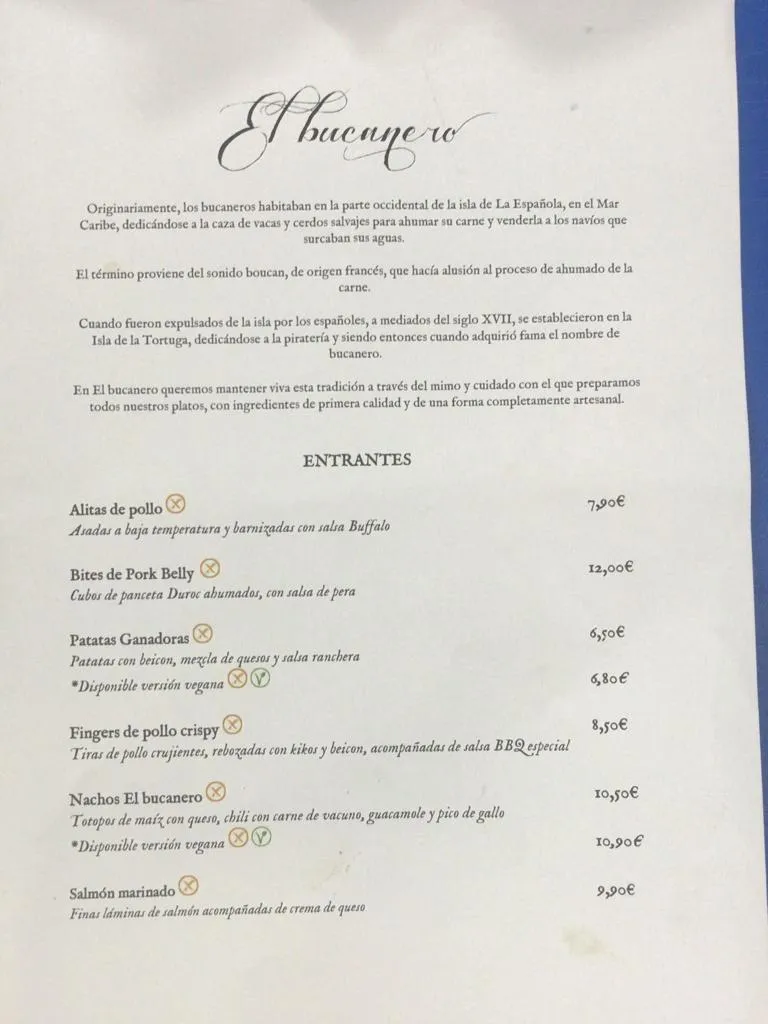 Menu_El bucanero_Oviedo_image_1