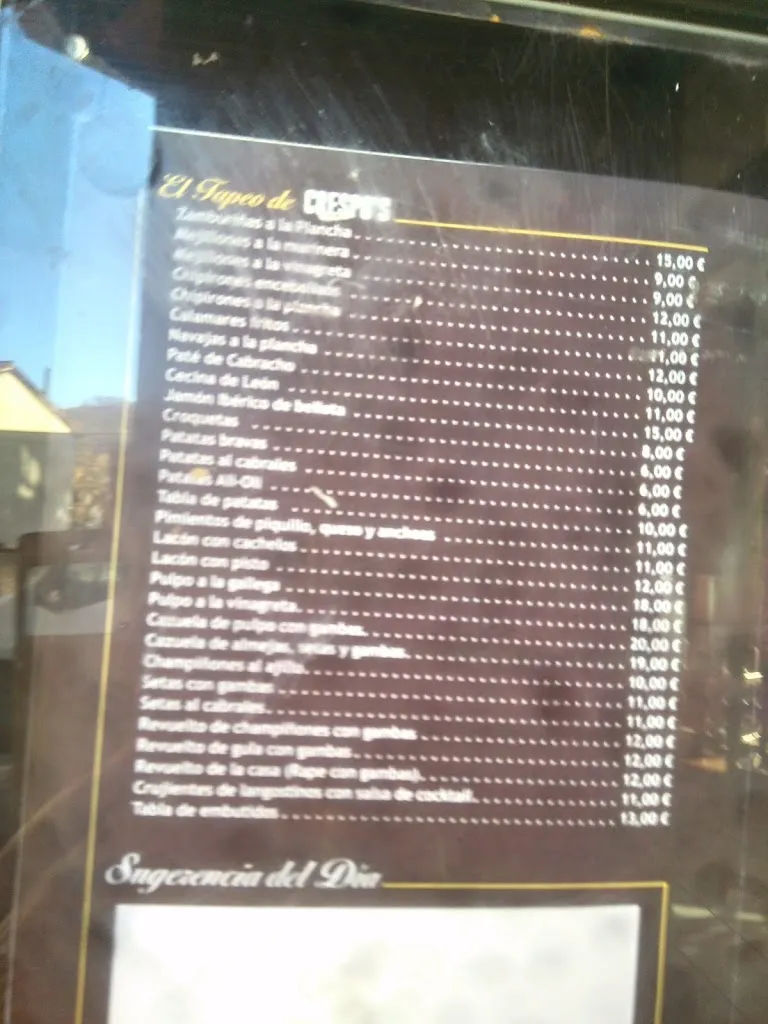 Menu_Restaurante Sidreria Crespo's_San Martín del Rey Aurelio_image_2