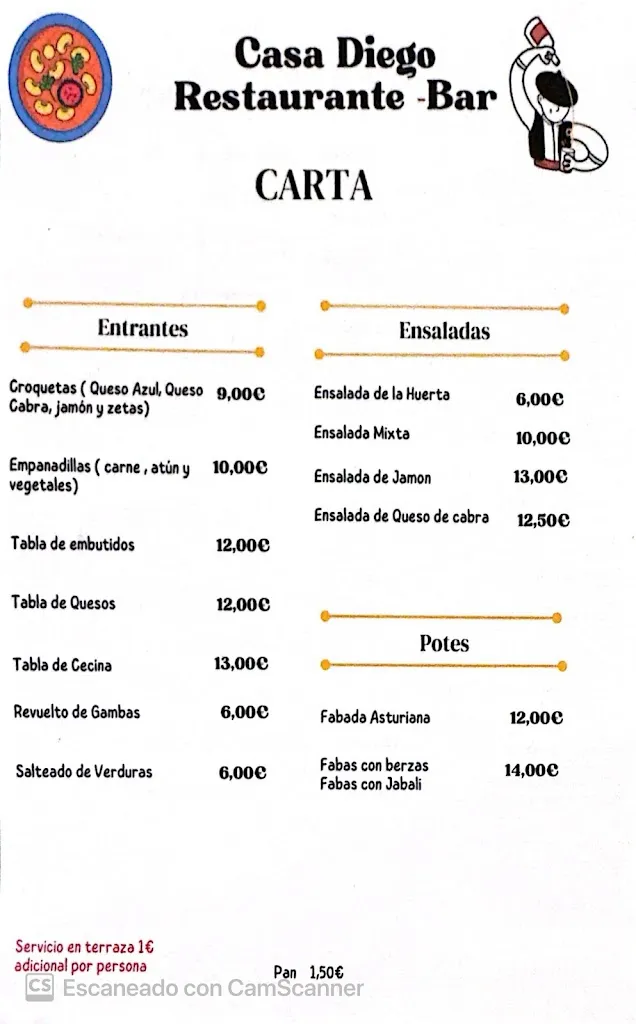 Menu_Bar Restaurante Casa Diego_San Martín de Oscos_image_1