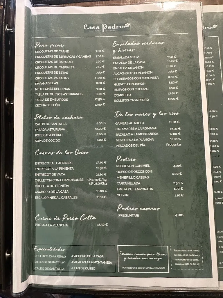 Menu_Casa Pedro los Oscos_Santa Eulalia de Oscos_image_2