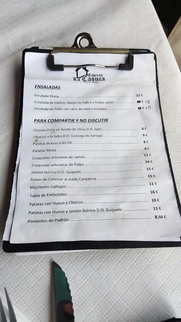 Menu_Bar La Casuca_Sariego_image_1