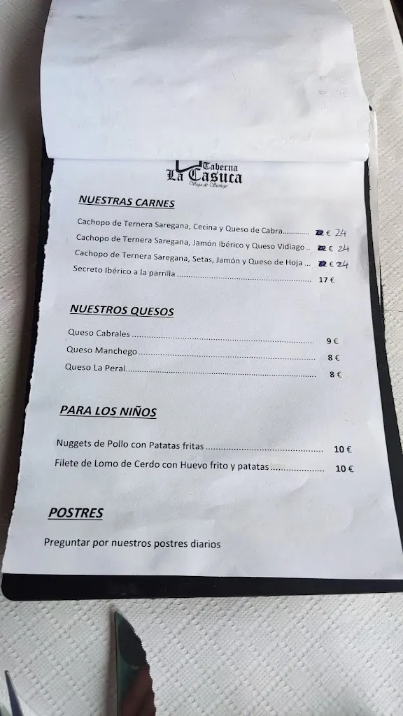Menu_Bar La Casuca_Sariego_image_2