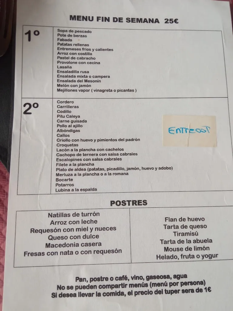 Menu_El mesonin de Tere_Soto del Barco_image_1