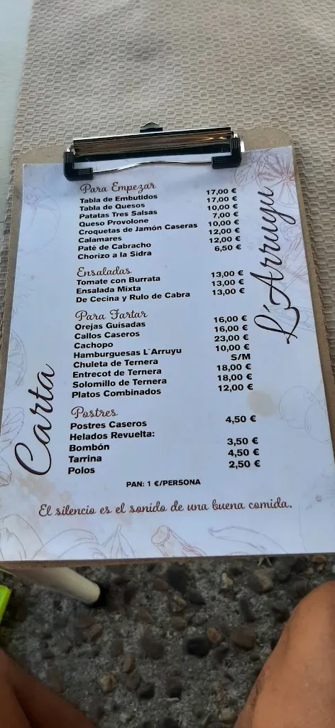Menu_L'Arruyu_Sobrescobio_image_1