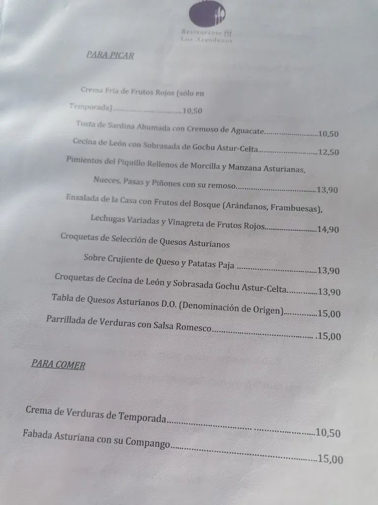 Menu_Los Arándanos. ABRIMOS Sábados y Domingos. Último fin de semana abierto_Taramundi_image_3
