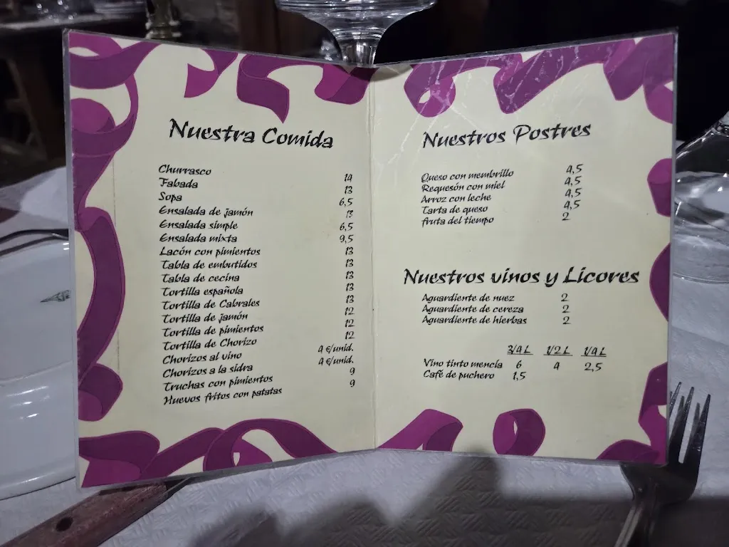 Menu_Mesón de As Veigas_Taramundi_immagine_3