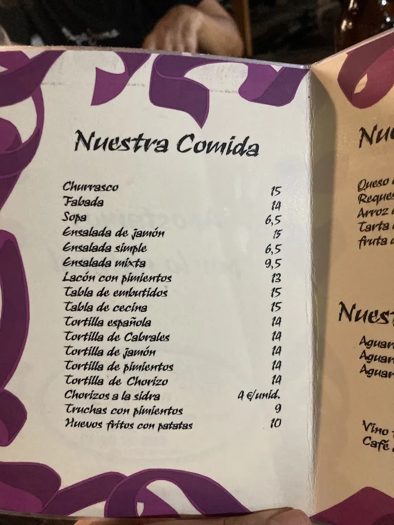 Menu_Mesón de As Veigas_Taramundi_immagine_4