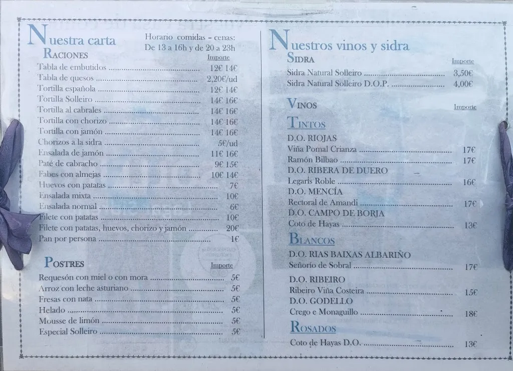 Menu_Sidrería Solleiro_Taramundi_image_1