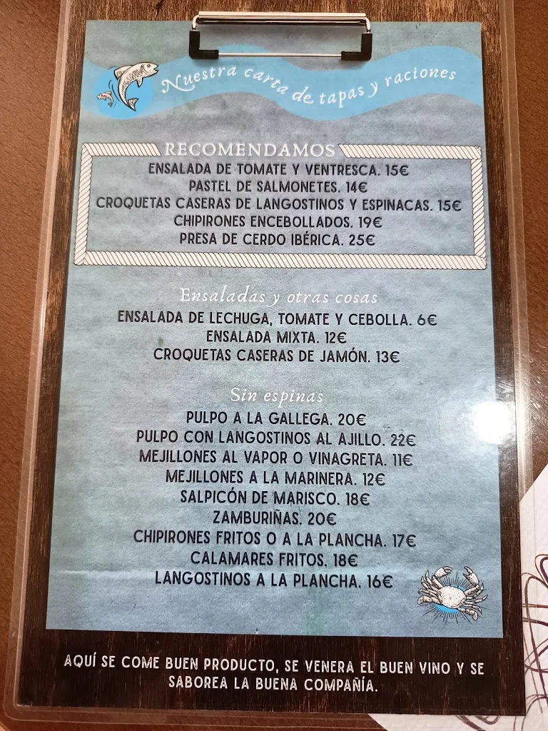 Menu_El Rincón Taperia_Tapia de Casariego_image_2