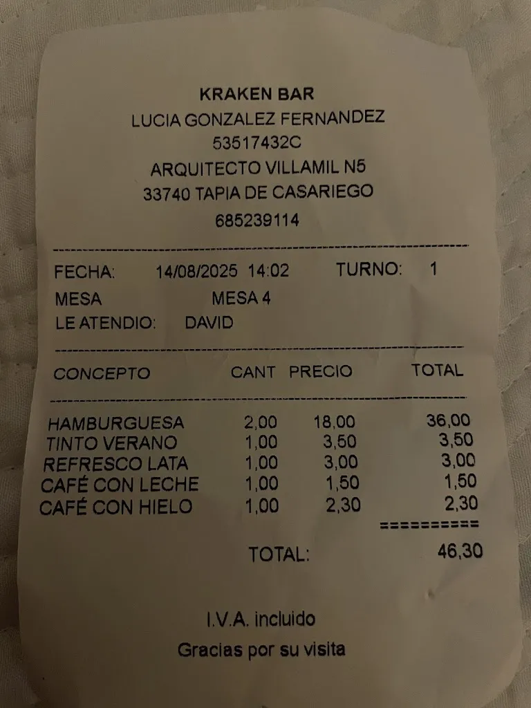 Gema Vara_Kraken Bar Tapia_Tapia de Casariego_review