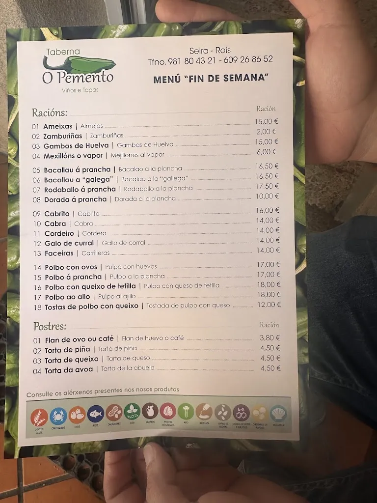 Menü_Bar O Pemento_Dodro_Bild_1