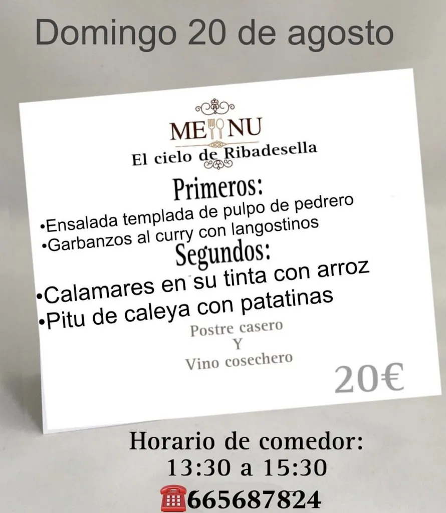 Menu_El Cielo de Ribadesella, restaurante_Ribadesella_image_2