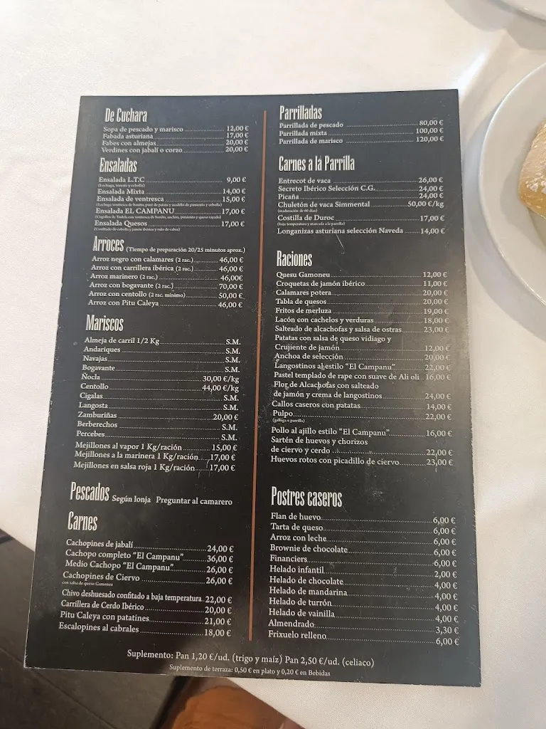 Menu_El Campanu | La Ría del Campanu |_Ribadesella_image_4