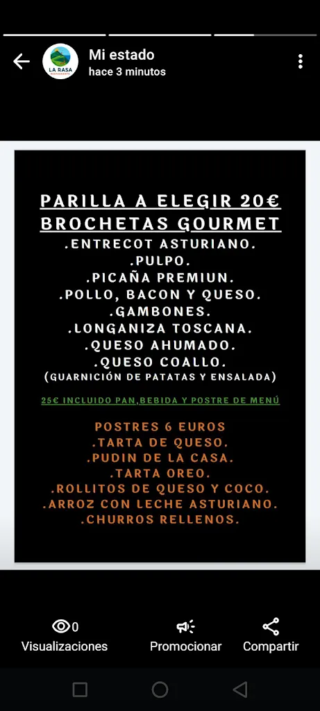 Menu_La Rasa Restaurante Café_Ribadesella_immagine_4